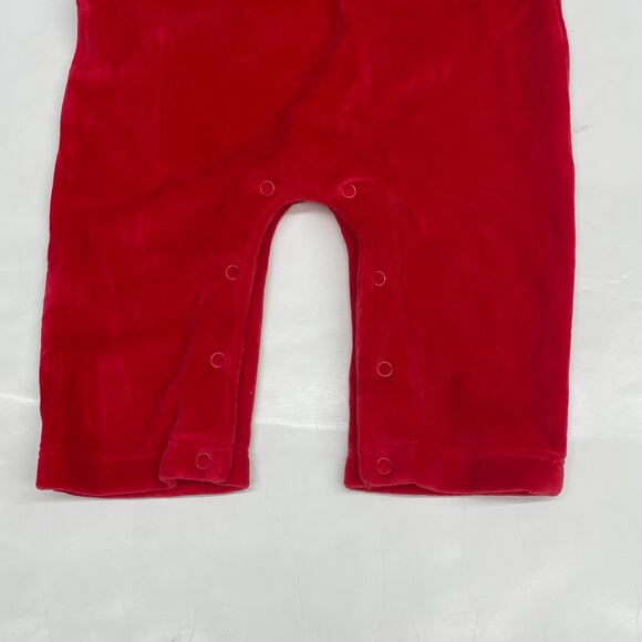 NWT Kissy Kissy 6-9M Santa Sleigh Velour Playsuit - Picture 4 of 5